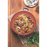 Wok Tramontina Vermont Em Alumínio Antiaderente Starflon Max Com Tampa Grafite 32 Cm 4,5 L - 6