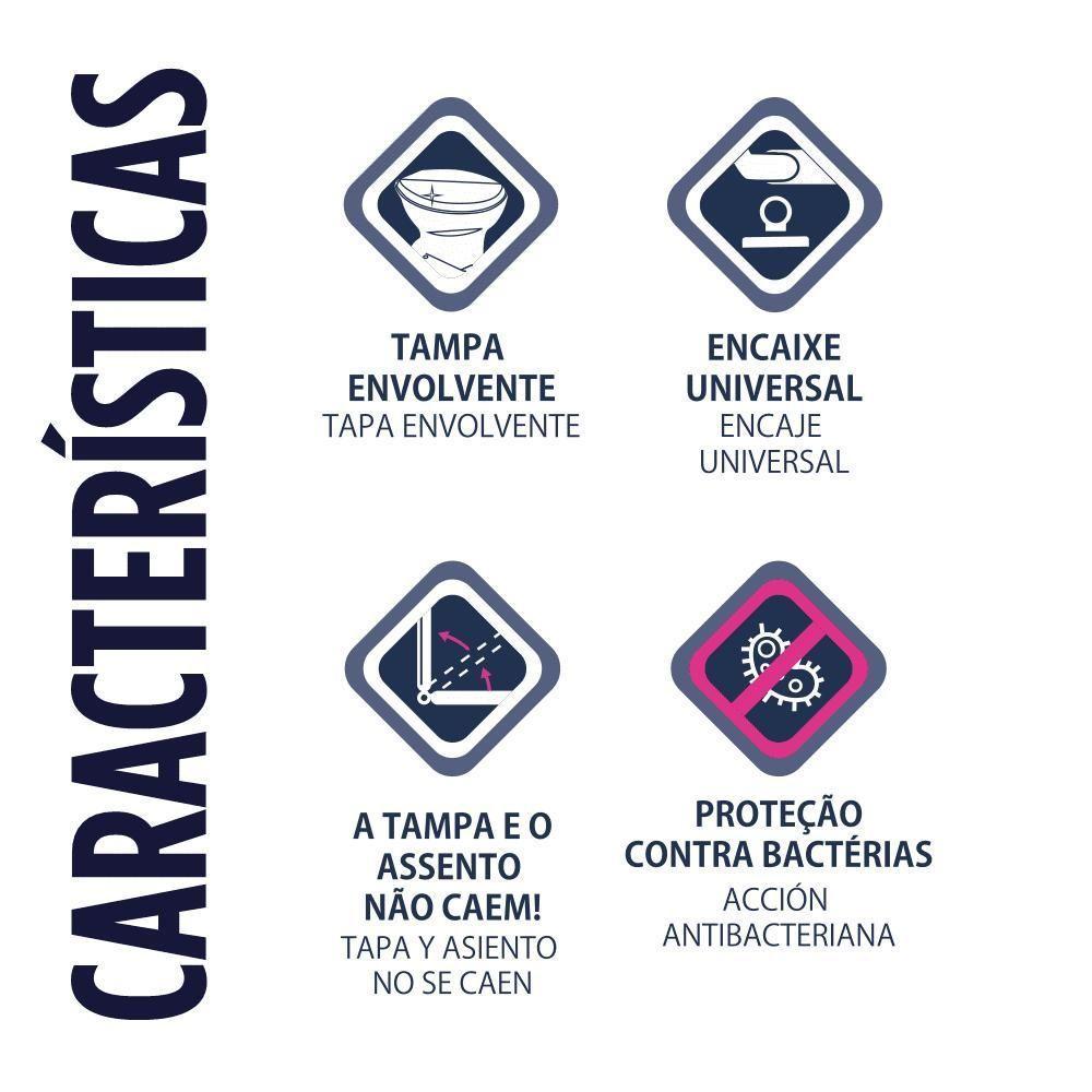 Assento Sanitário Almofadado Clássico Branco Atlas - 5