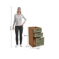 Balcão 3 Gavetas Kappesberg Pixel Canela/verde Frevo 40cm - 7