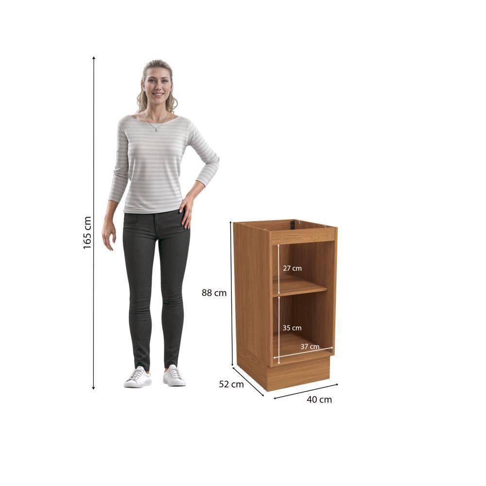 Balcão Kappesberg Pixel 1 Porta Canela/verde Frevo 40cm - 7