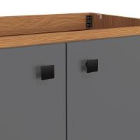 Balcão Kappesberg Pixel 2 Portas Canela/cinza Sagrado 80cm - 3