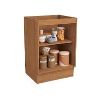 Balcão Kappesberg Pixel 1 Porta Canela/cinza Sagrado 60cm - 3