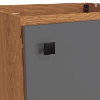 Balcão Kappesberg Pixel 1 Porta Canela/cinza Sagrado 60cm - 6