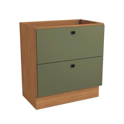 Balcão 2 Gavetas Kappesberg Pixel Canela/verde Frevo 80cm