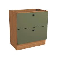 Balcão 2 Gavetas Kappesberg Pixel Canela/verde Frevo 80cm - 1