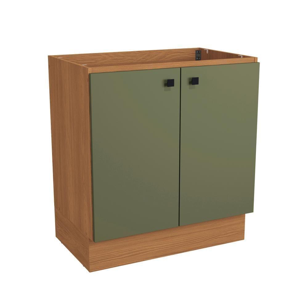 Balcão Kappesberg Pixel 2 Portas Canela/verde Frevo 80cm - 1