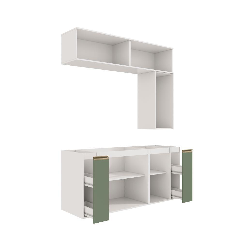 Conjunto Para Banheiro Kappesberg Celeste 7 Peças Branco/verde 160cm - 3