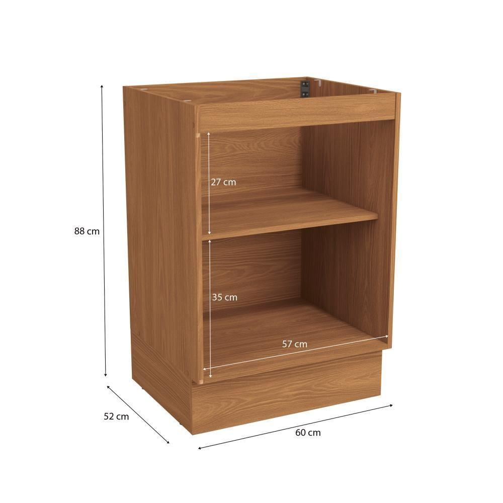 Balcão Kappesberg Pixel 1 Porta Canela/verde Frevo 60cm - 5