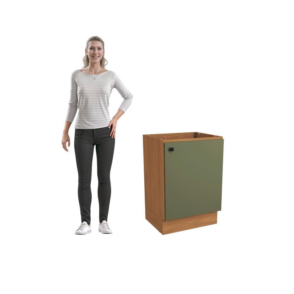 Balcão Kappesberg Pixel 1 Porta Canela/verde Frevo 60cm - 8