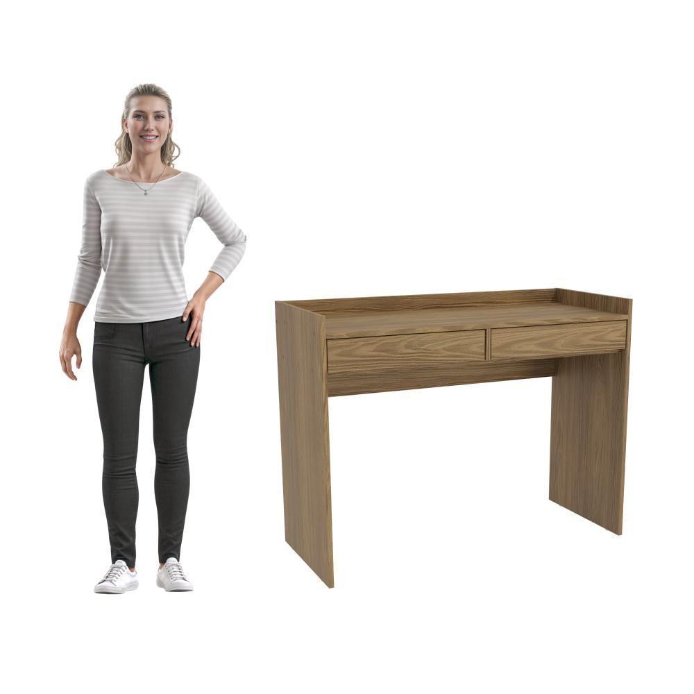 Escrivaninha 2 Gavetas Kappesberg Adapt Nogueira - 7