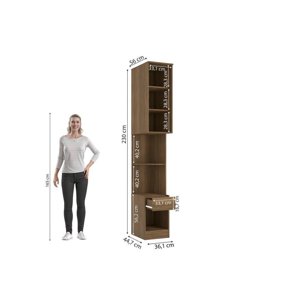 Complemento 1 Porta 1 Gaveta Kappesberg Adapt Nogueira - 5