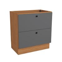 Balcão 2 Gavetas Kappesberg Pixel Canela/cinza Sagrado 80cm - 1