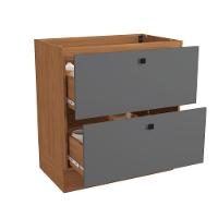 Balcão 2 Gavetas Kappesberg Pixel Canela/cinza Sagrado 80cm - 6