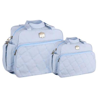 Kit Bolsas Maternidade Baby Classic Matelassê Azul Claro