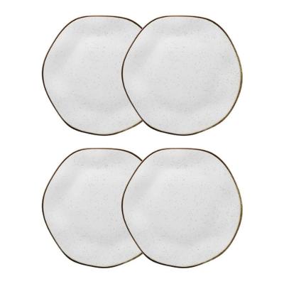 Conjunto 4 Pratos Rasos 22,5 Cm Ryo Maresia Porcelana Oxford