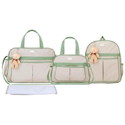 Kit Bolsas Maternidade Espera Feliz Luxo Hope Bege E Verde