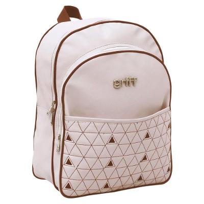 Mochila Maternidade Triângulo Baby Premium Bege