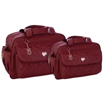 Kit Bolsas Maternidade Baby Classic Lux Vinho
