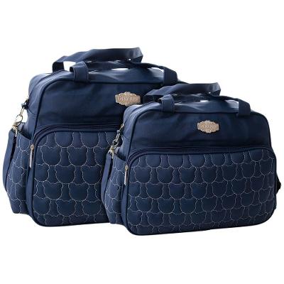 Kit Bolsas Maternidade Matelassê Baby Classic Azul Marinho