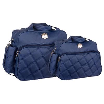 Kit Bolsas Maternidade Baby Classic Matelassê Azul Marinho