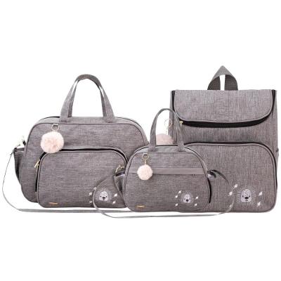 Kit Bolsas Maternidade Espera Feliz Garden Cinza