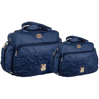 Kit Bolsas Maternidade Baby Ursinho Premium Azul Marinho