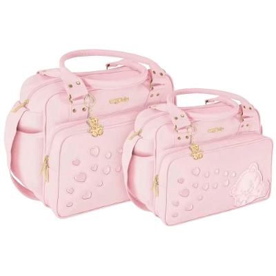 Kit Bolsas Maternidade Urso Baby Platinum Rosa