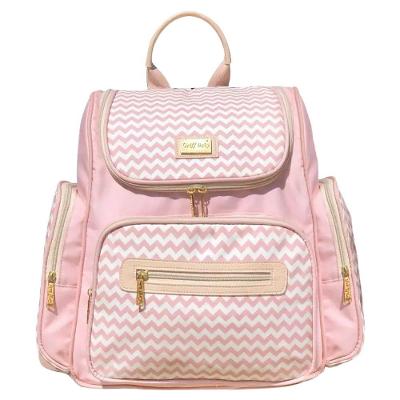 Mochila Maternidade Chevron Baby Premium Rosa
