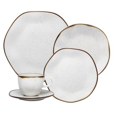 Jogo De Jantar 20 Peças Porcelana Chá Ryo Maresia Oxford