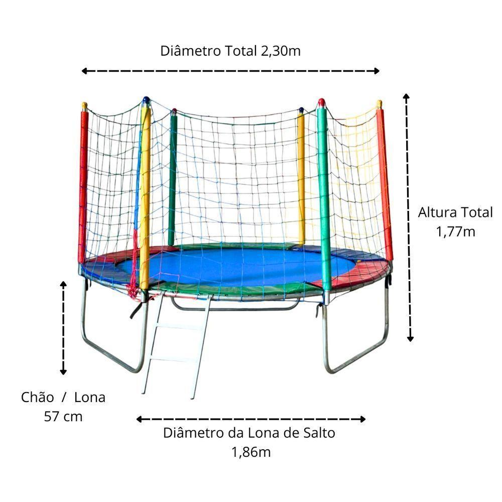 Pula Pula 2,30m + Piscina De Bolinhas 1m + 500 Bolinhas + Escorrega Médio + 2 Gangorra 1L + 1 G2 - 2