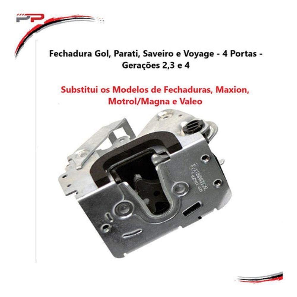 Fechadura Porta Dianteira Direita Gol G2, G3 E G4 4 Pts - 1