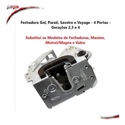 Fechadura Porta Dianteira Direita Gol G2, G3 E G4 4 Pts