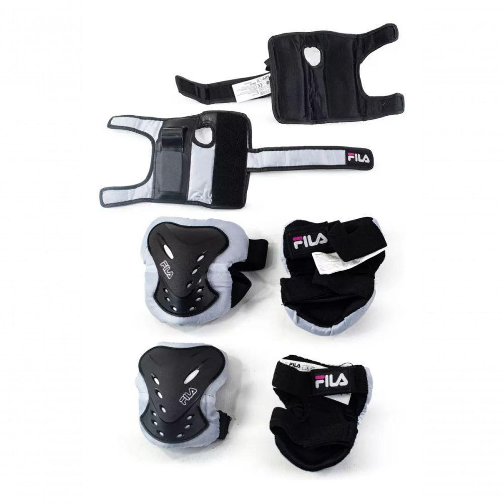 Kit De Proteção Infantil Para Patins Skate Bike Patinete Rosa Ou Preto Xp - Cinza - 1