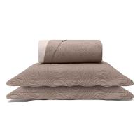 Kit Colcha Buettner Queen Microfibra 100% Poliéster Matelassê Sem Costura Metrópole Maya 3 Peças Bege - 1