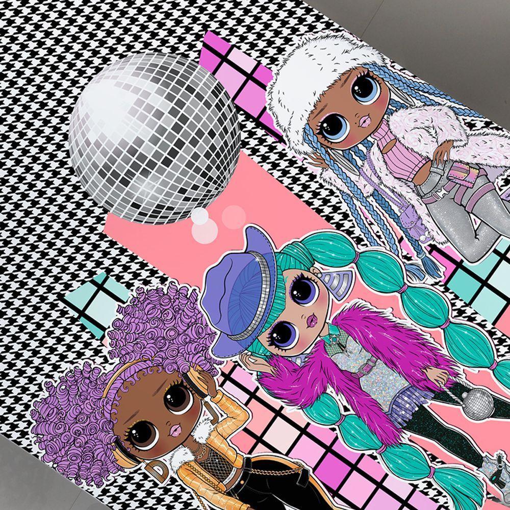 Manta Portallar Flanela 100% Poliéster Estampa Digital Lol Omg Disco150mx220 Branco - 2