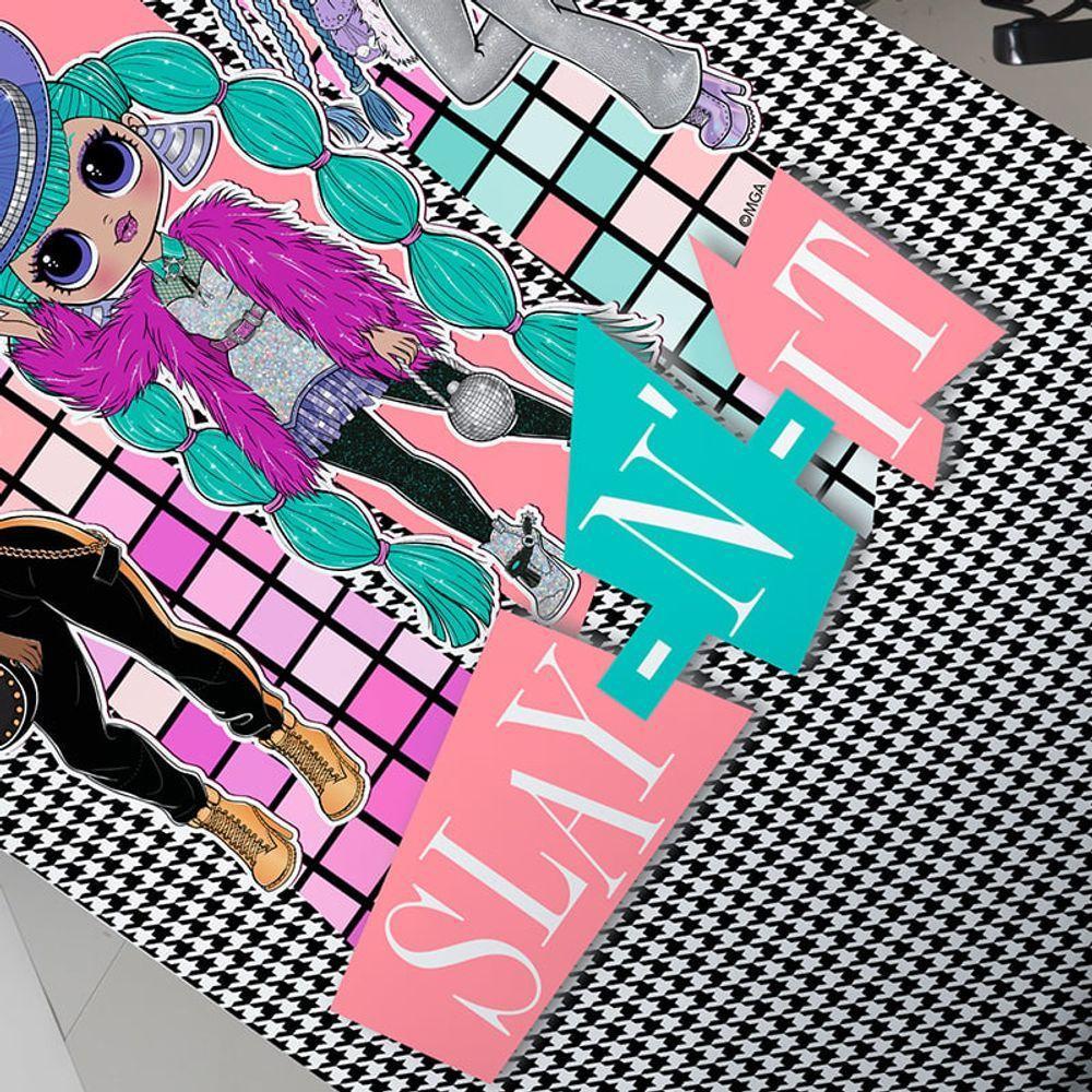 Manta Portallar Flanela 100% Poliéster Estampa Digital Lol Omg Disco150mx220 Branco - 3