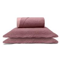 Kit Colcha Buettner Queen Microfibra 100% Poliéster Matelassê Sem Costura Metrópole Maya 3 Peças Rose - 1