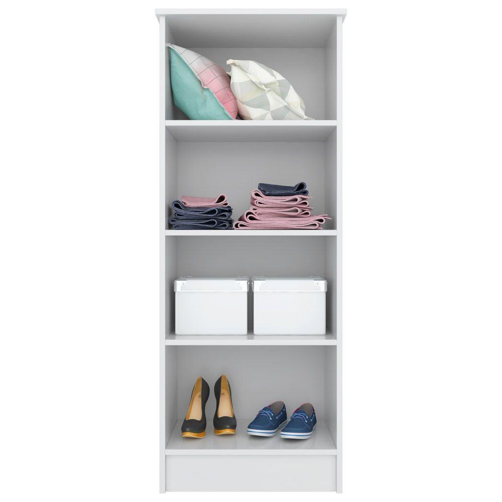 Armário Multiuso 2 Portas 3 Prateleiras Viena D02 Branco - 4