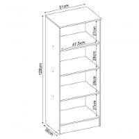 Armário Multiuso 2 Portas 3 Prateleiras Viena D02 Branco - 3