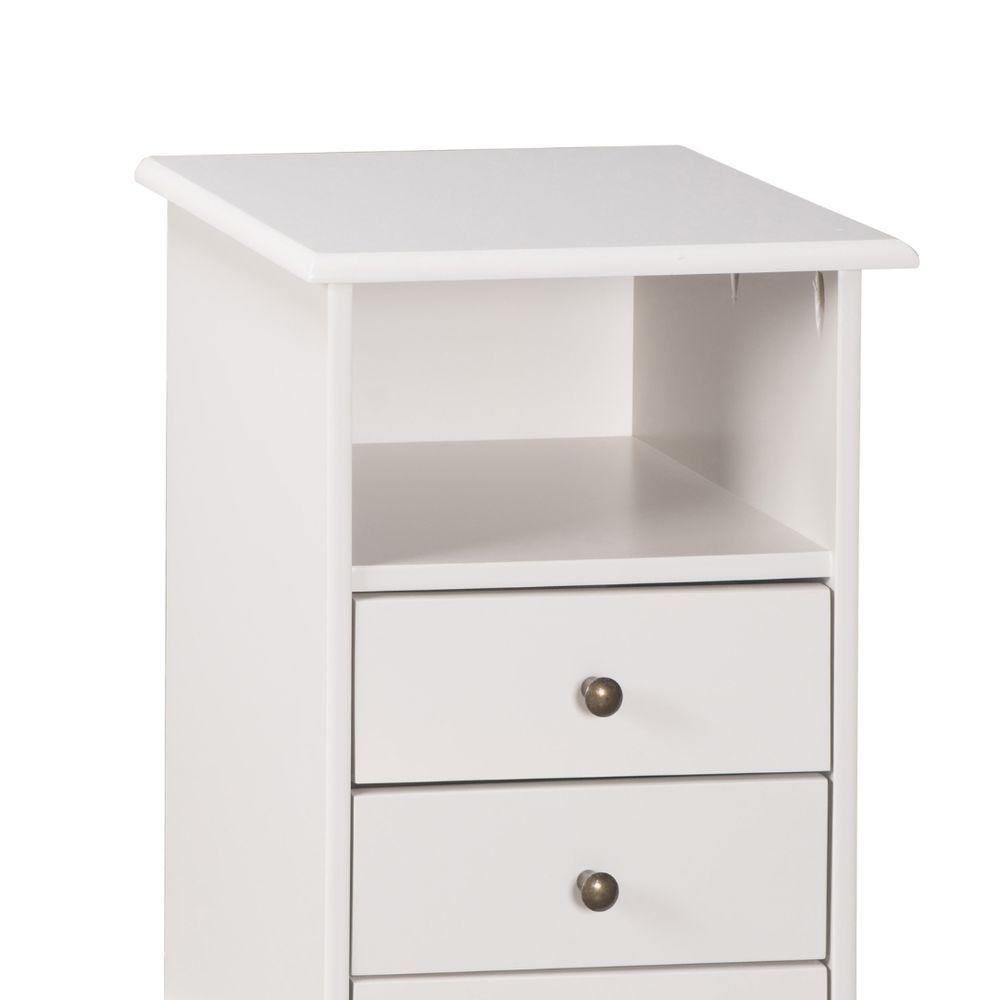 Mesa De Cabeceira Com Gaveta E Nicho Pés Luiz Xv - Nude Laca - 3