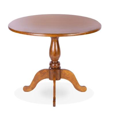 Mesinha Lateral Decorativa De Madeira Pés Torneados - Imbuia Glazer