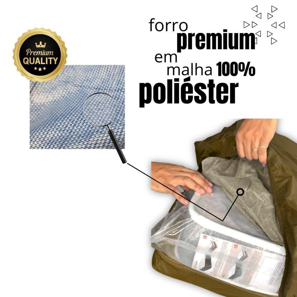 Capa Protetora Impermeável Hospitalar P/ Colchão Lençol Elástico Solteiro 88x188x20cm - Marrom - 7