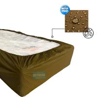 Capa Protetora Impermeável Hospitalar P/ Colchão Lençol Elástico Solteiro 88x188x20cm - Marrom - 2