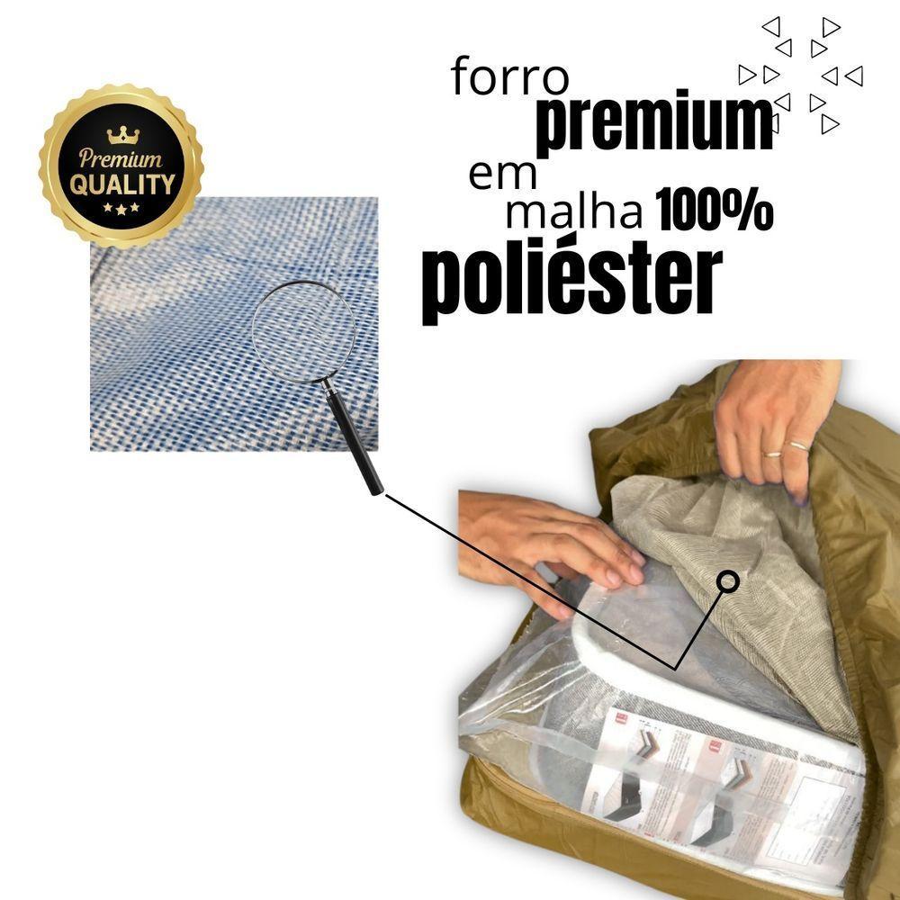 Capa Protetora Impermeável Hospitalar P/ Colchão Lençol Elástico Solteiro 88x188x20cm - Bege - 9