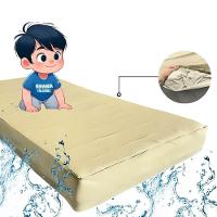 Capa Protetora Impermeável Hospitalar P/ Colchão Lençol Elástico Solteiro 88x188x20cm - Bege - 2