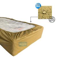 Capa Protetora Impermeável Hospitalar P/ Colchão Lençol Elástico Solteiro 88x188x20cm - Bege - 5