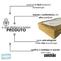 Capa Protetora Impermeável Hospitalar P/ Colchão Lençol Elástico Solteiro 88x188x20cm - Bege - 7