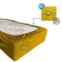 Capa Protetora Impermeável Hospitalar P/ Colchão Lençol Elástico Solteiro 88x188x20cm - Amarela - 2