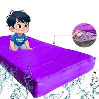 Capa Protetora Impermeável Colchão Lençol Elástico Solteiro 88x188x20cm - Lilás - 2