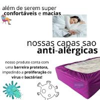 Capa Protetora Impermeável Colchão Lençol Elástico Solteiro 88x188x20cm - Lilás - 8